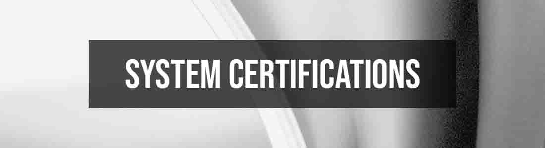 System Certifications | E-Certifications